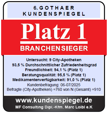 Stadtapotheke Gotha Branchensieger